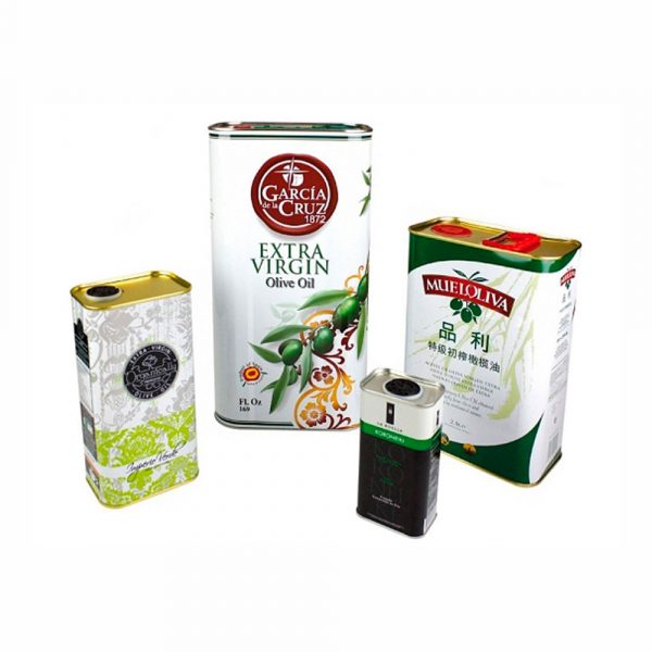 Rectangular can olive oil
